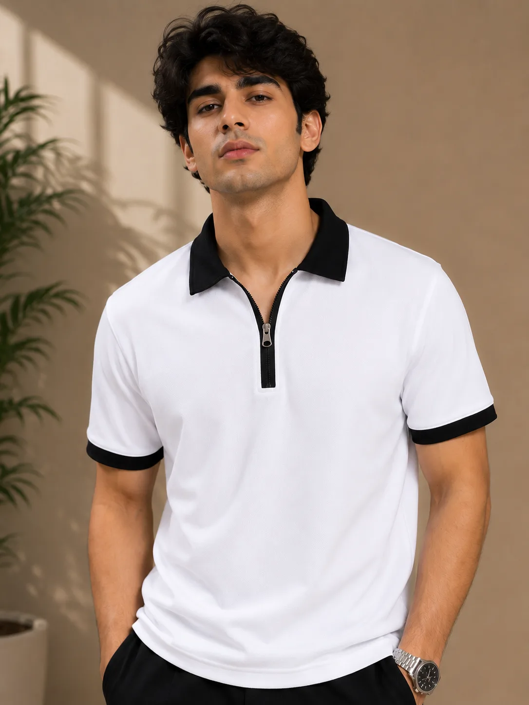 white and black contrast